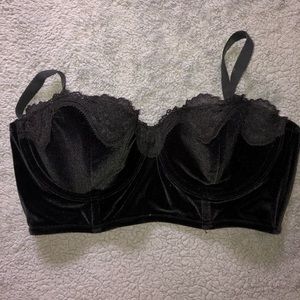 Victoria secret velvet corset style bra